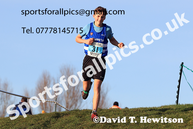 Boys under-13s 2024 NECAA Cross Country Champs., Temple Park, South Shields. Photo: David T. Hewitson/Sports for All Pics
